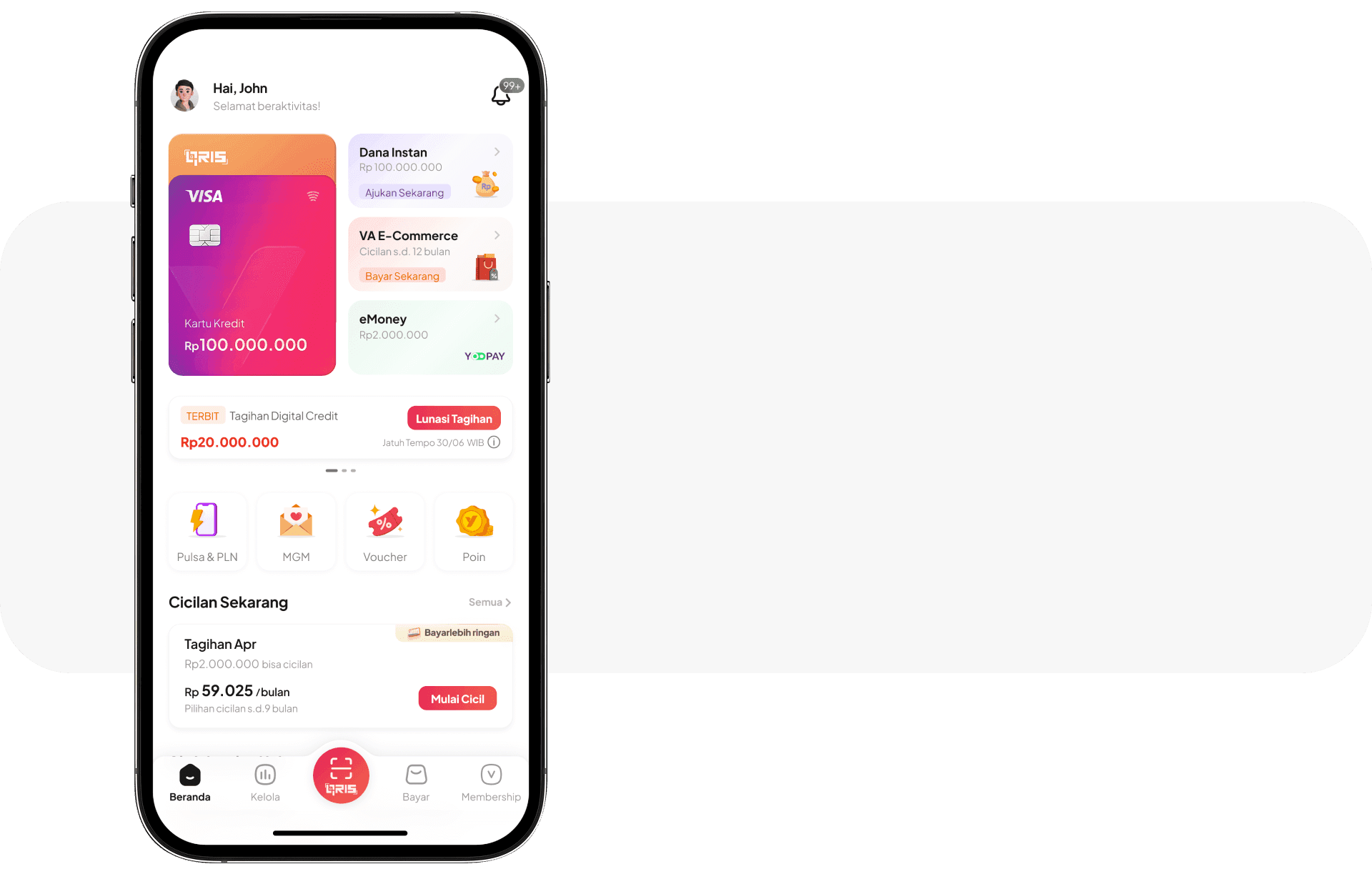 Go to the Credit Card Menu