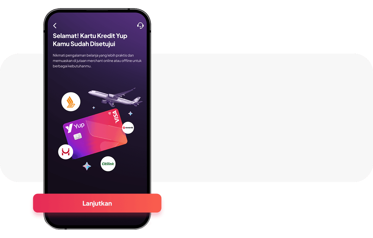 Kartu Kredit Yup VISA Disetujui