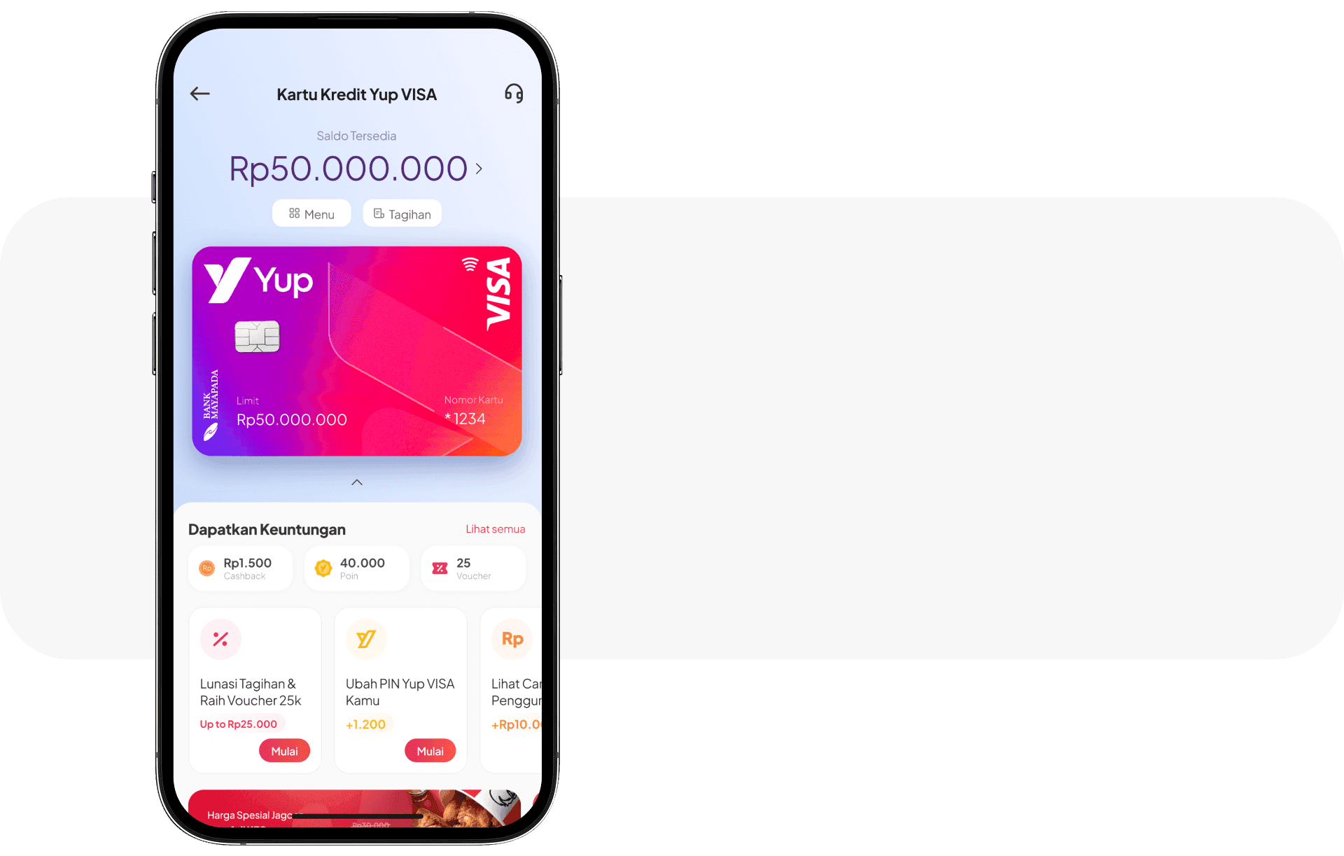 Enjoy the Convenience of Yup VISA Credit Card